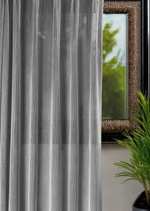 Inbetween gordijn Metallic lichtgrijs - Maatwerkgordijnen.nl