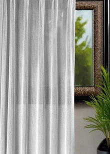 Inbetween gordijn Metallic wit - Maatwerkgordijnen.nl