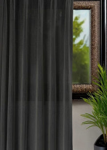 Inbetween gordijn Metallic zwart - Maatwerkgordijnen.nl