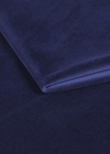 Velours gordijn Blauw - Maatwerkgordijnen.nl