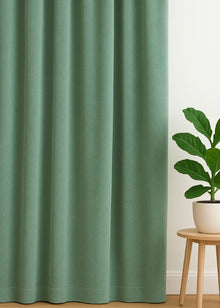 Velours gordijn Mintgroen - Maatwerkgordijnen.nl