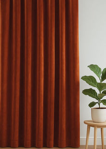 Velours gordijn Roest - Maatwerkgordijnen.nl