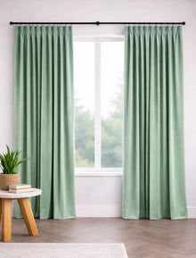 Samtvorhang Mintgrün