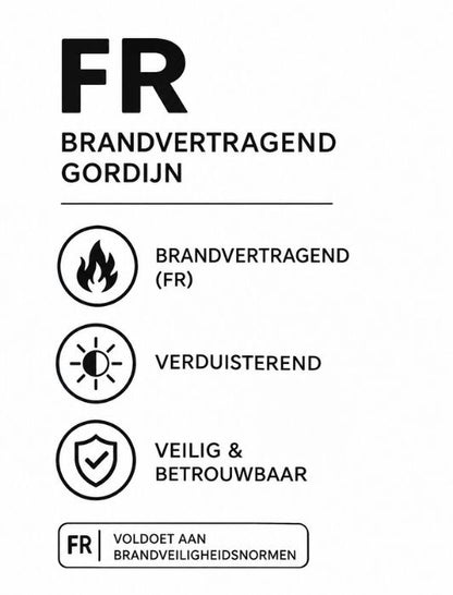 Gordijn Nova brandvertragend - White