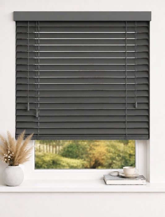 Houten Jaloezie 50mm - Softline - Graphite
