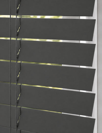 Houten Jaloezie 50mm - Softline - Donkergrijs