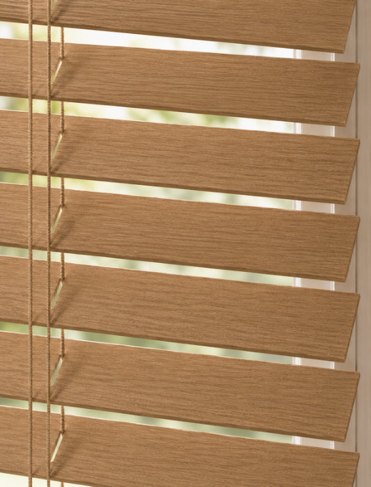 Houten Jaloezie 50mm - Softline - Naturel eiken