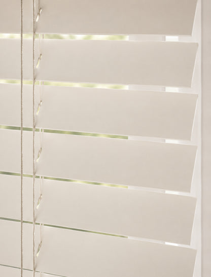 Houten Jaloezie 50mm - Softline - Off white