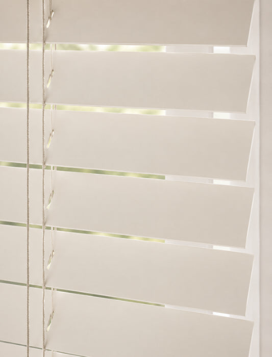 Houten Jaloezie 50mm - Softline - Off white