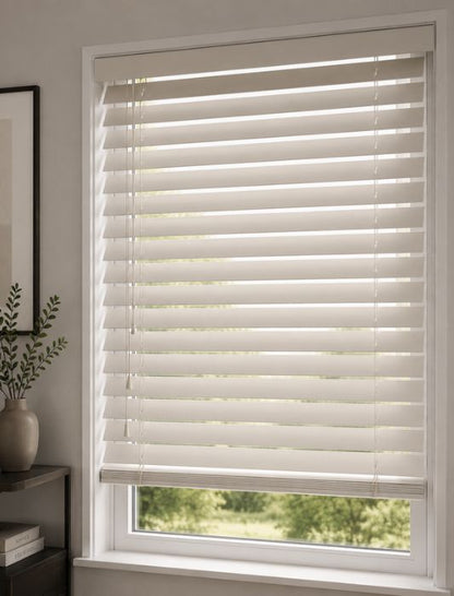 Houten Jaloezie 50mm - Softline - Off white