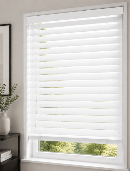 Houten Jaloezie 50mm - Softline - Wit