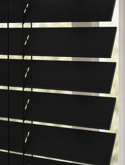 Houten Jaloezie 50mm - Softline - Zwart