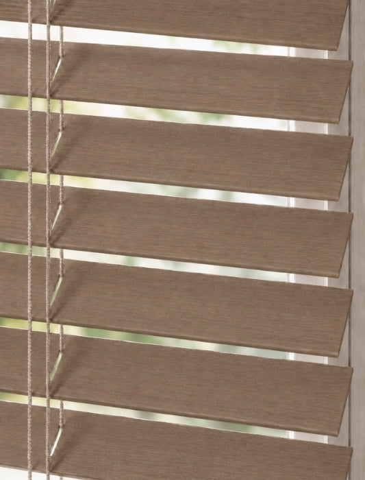 Houten Jaloezie 50mm - Softline - Taupe eiken