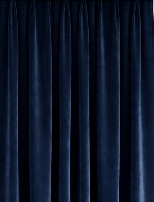 Velours gordijn - Blauw