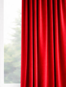 Velours gordijn Bright red