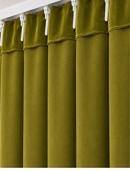 Velours gordijn - Lime