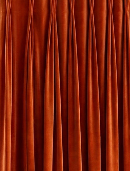 Velours gordijn - Oranje