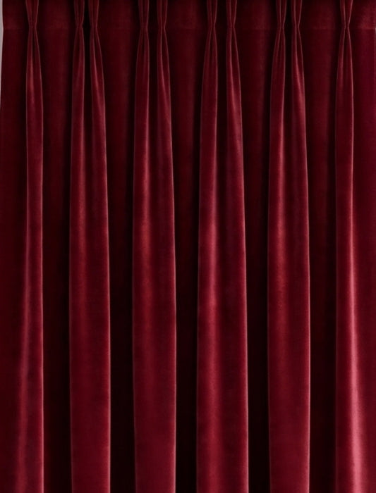 Velours gordijn - Rood