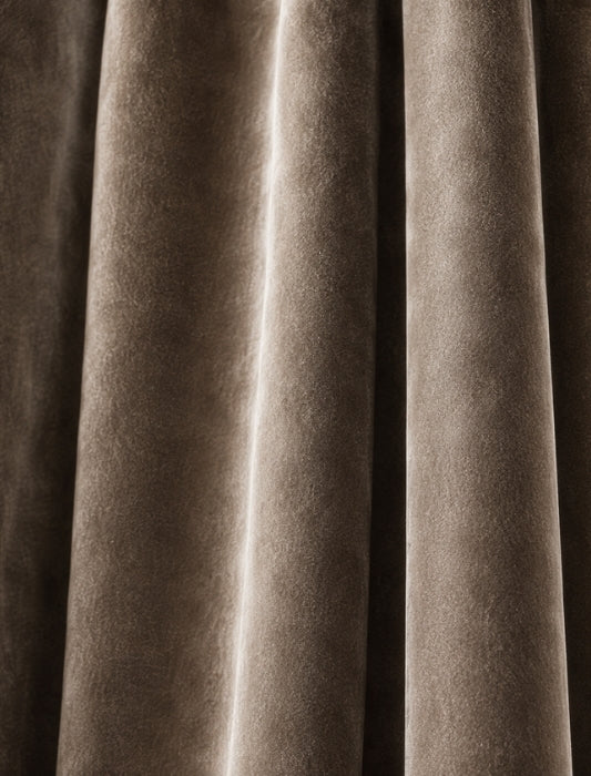 Velours gordijn - Taupe