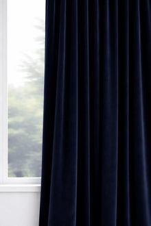 Velours gordijn Donkerblauw