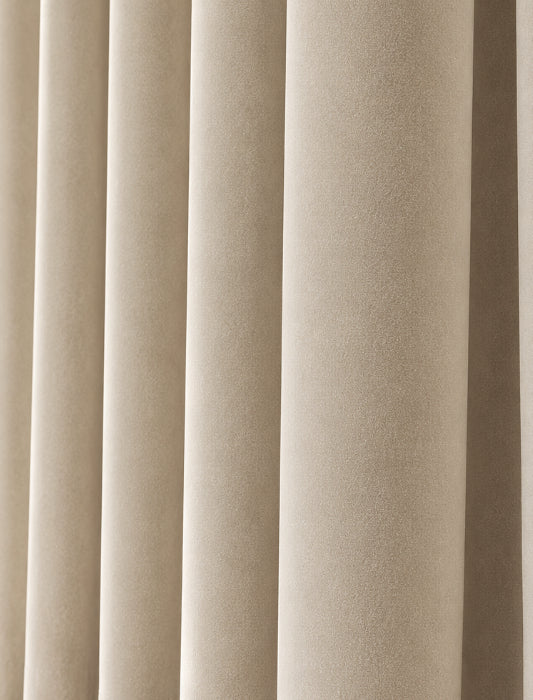 Velours gordijn - Beige