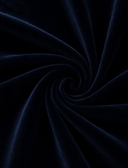 Velours gordijn - Donkerblauw