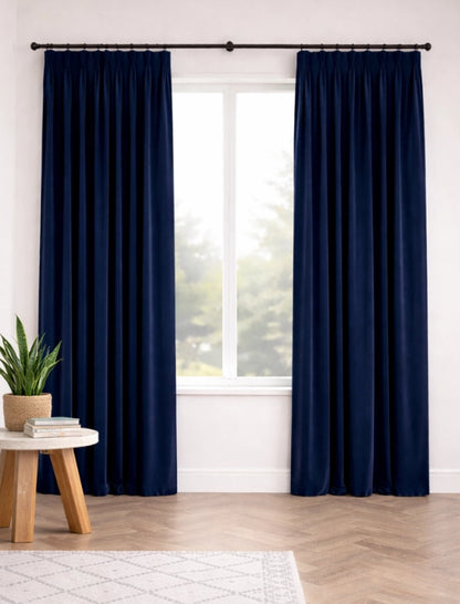 Velours gordijn Blauw
