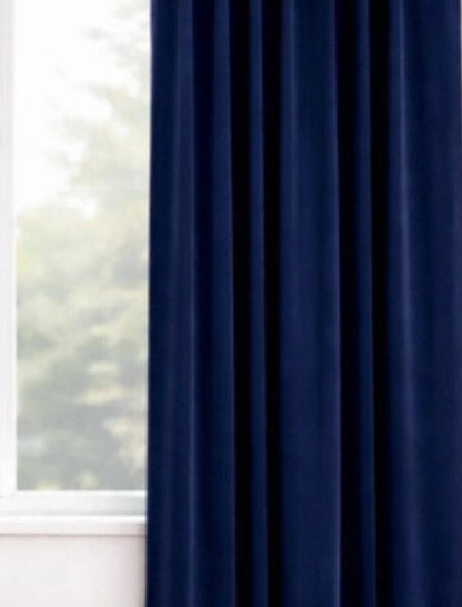 Velours gordijn Blauw