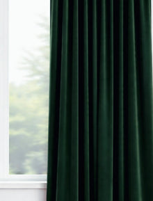 Velours gordijn Donkergroen