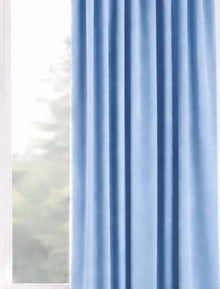 Velours gordijn Lichtblauw
