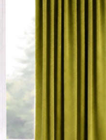 Velours gordijn Lime groen
