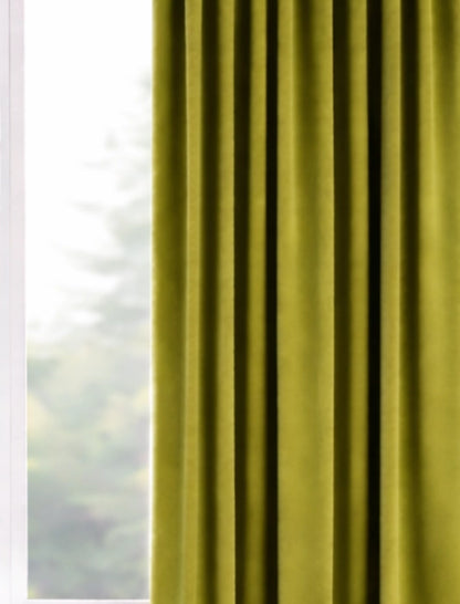 Velours gordijn Lime groen