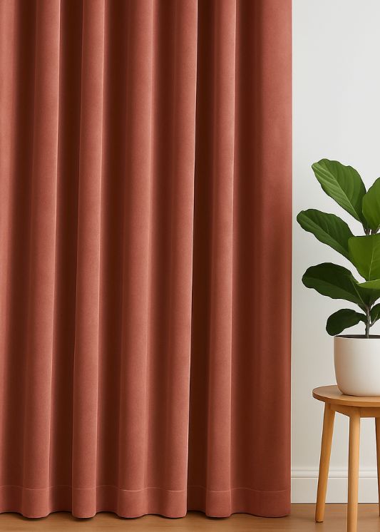 Velvet curtain Lime green