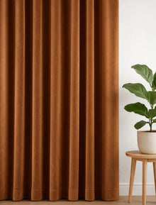 Velours gordijn Roestbruin
