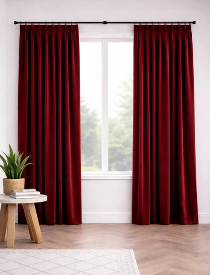 Velours gordijn Rood