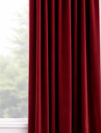 Velours gordijn Rood
