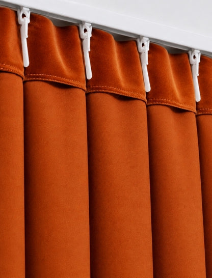 Velours gordijn - Oranje