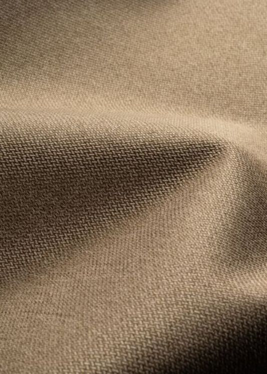 Cleveland (100% lightproof) Beige B: 285 x H: 263 cm - 2 delen (gelijk) - Railsysteem - Enkele plooi - Verduisterend (wit) - Maatwerkgordijnen.nl