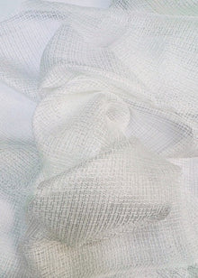 Crystal inbetween Metallic wit - Maatwerkgordijnen.nl