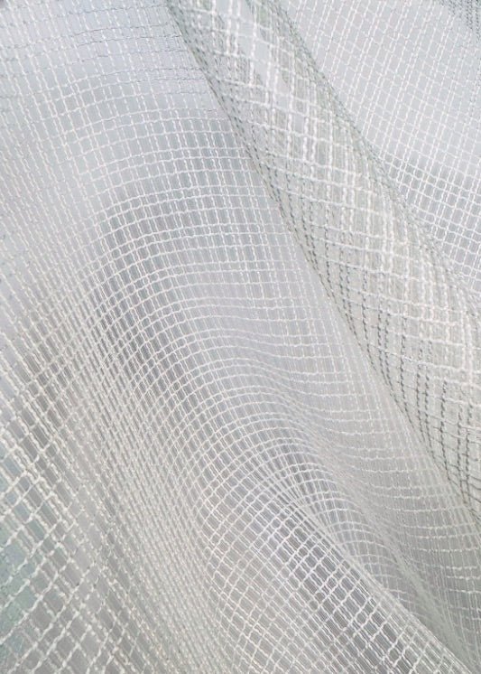 Crystal inbetween Metallic wit - Maatwerkgordijnen.nl