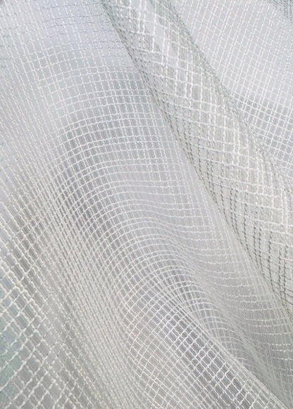 Crystal inbetween Metallic wit - Maatwerkgordijnen.nl
