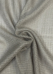 Crystal inbetween Metallic zilver B: 375 x H: 265 cm - 2 delen (gelijk) - Railsysteem - Enkele plooi