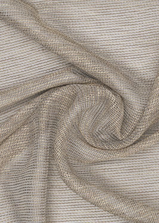 Franklin inbetween Taupe B: 129 x H: 265 cm - 1 deel - Railsysteem - Wave plooi - Maatwerkgordijnen.nl