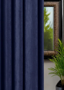 Gordijn Blauw 110x247 cm - 1 deel - Blauw - Railsysteem - Enkele plooi - Maatwerkgordijnen.nl