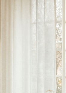 Inbetween gordijn Linnenlook ecru - Maatwerkgordijnen.nl