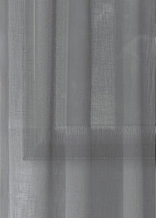 Inbetween gordijn Linnenlook grijs - Maatwerkgordijnen.nl