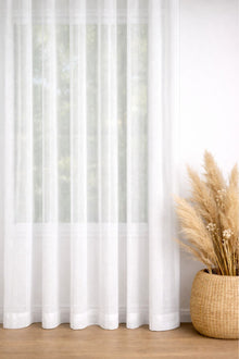 Inbetween gordijn Linnenlook Wit - Maatwerkgordijnen.nl