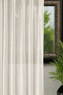 Inbetween gordijn Metallic off white - Maatwerkgordijnen.nl