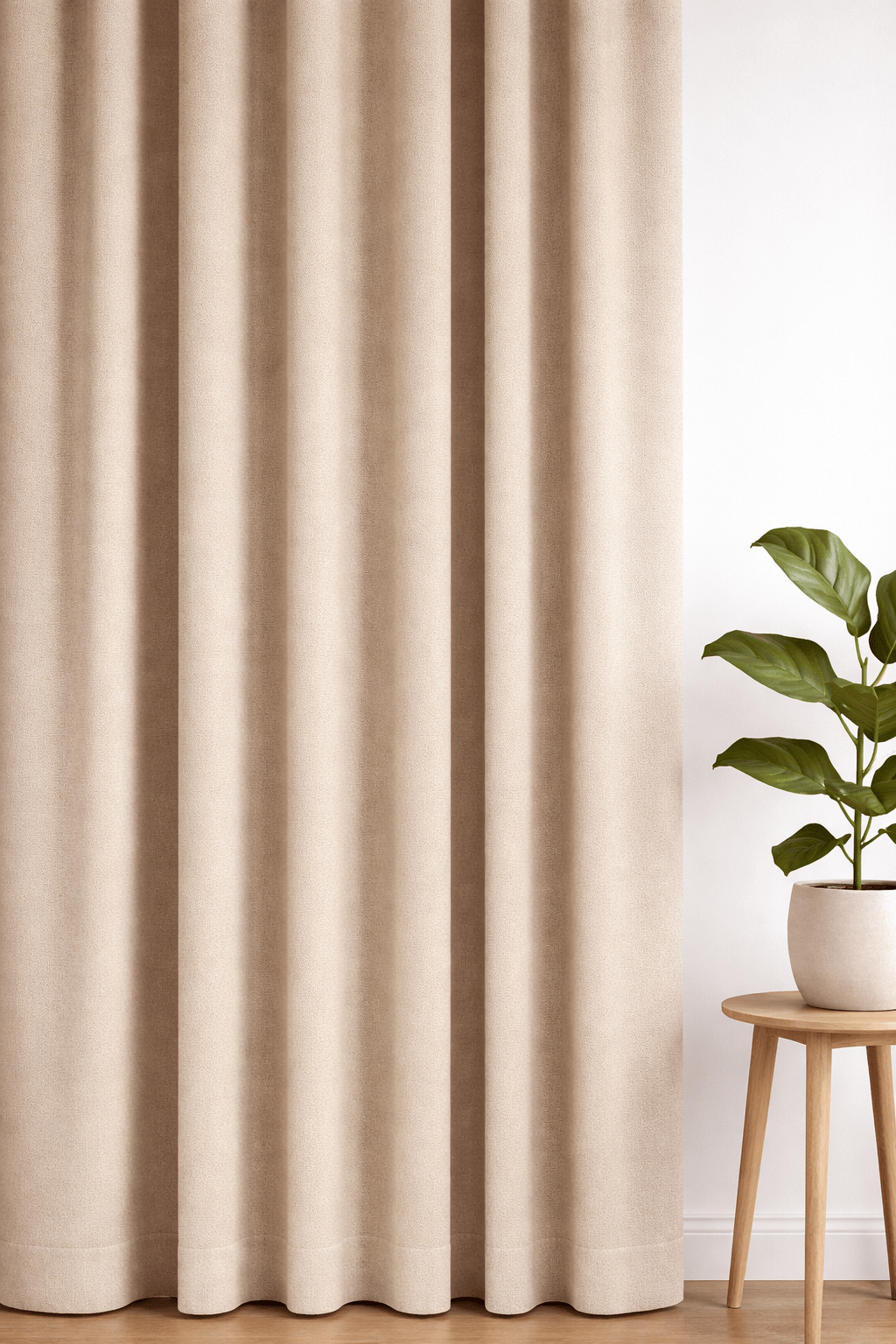 Oxford gordijn Beige - Maatwerkgordijnen.nl