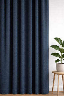 Oxford gordijn Donkerblauw - Maatwerkgordijnen.nl